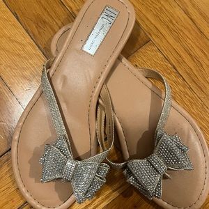 INC sparkle glitter flip flops sandals